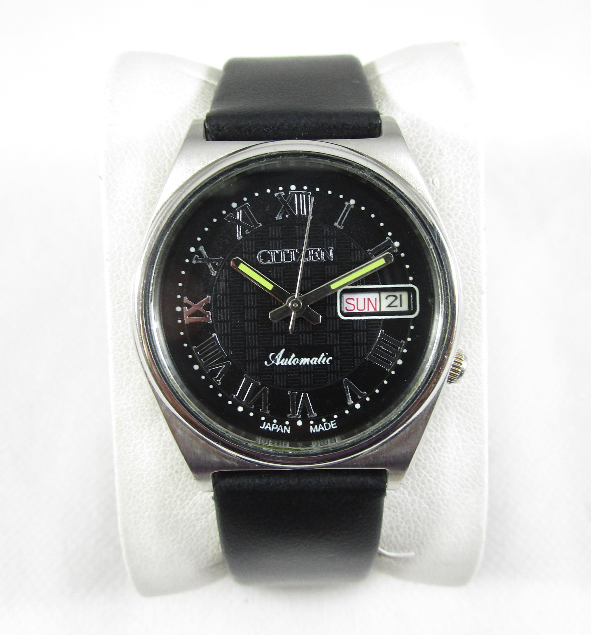 Vintage CITIZEN 21 Jewels Automatic Day Date Steel Case Japan Made