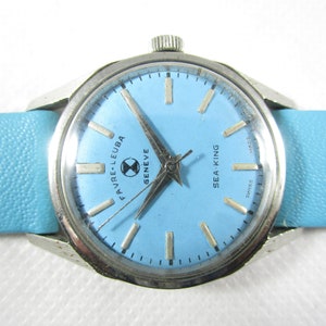 Original Vintage FAVRE LEUBA GENEVE Sea King Winding Swiss Wrist Watch #B691