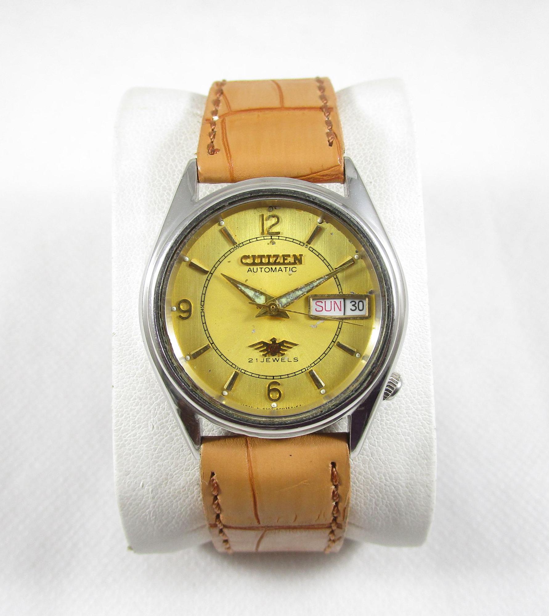 vintage an・an no.21 Vintage CITIZEN 21 Jewels Automatic Day Date Japan Made Watch