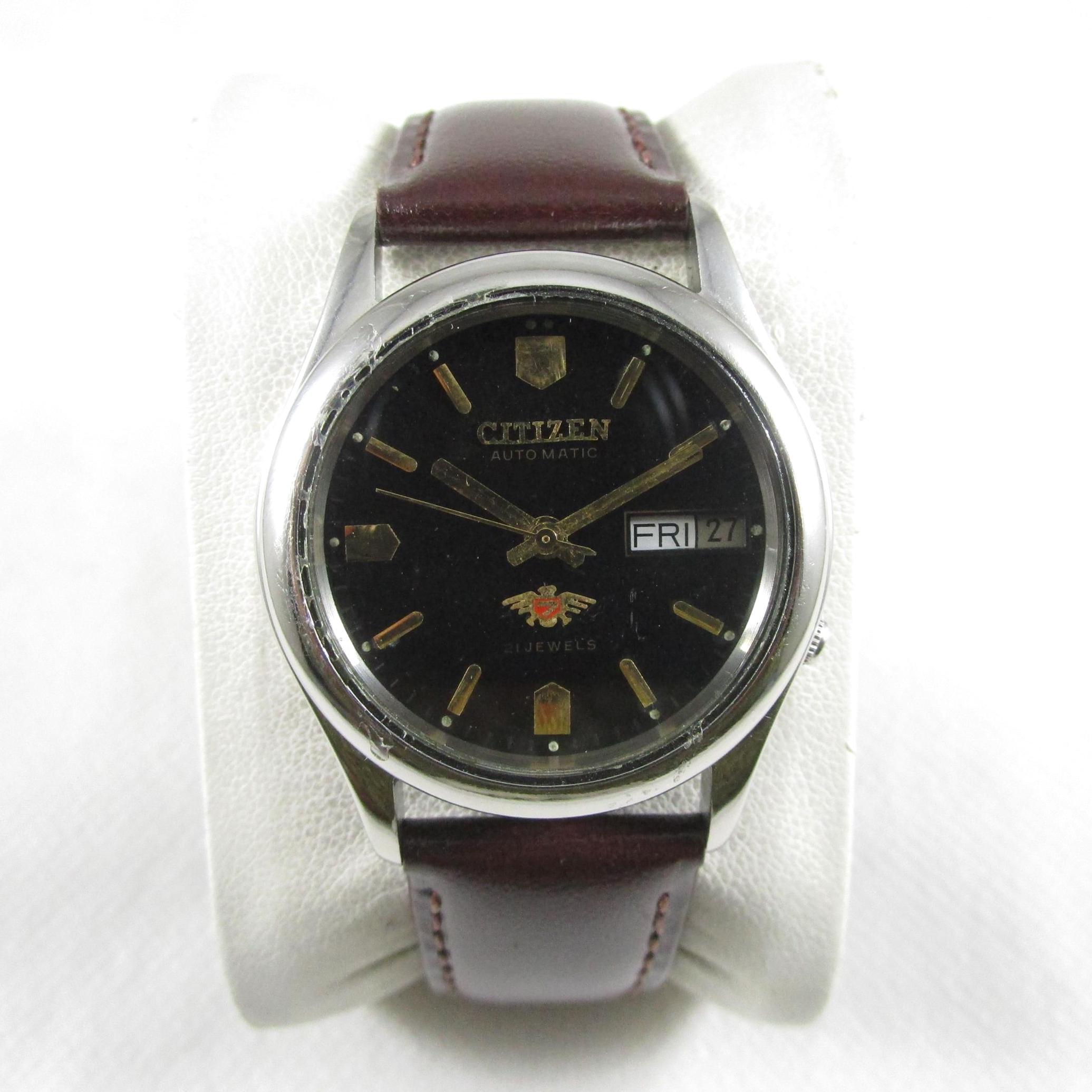 Vintage CITIZEN 21 Jewels Automatic Day Date Japan Made Watch