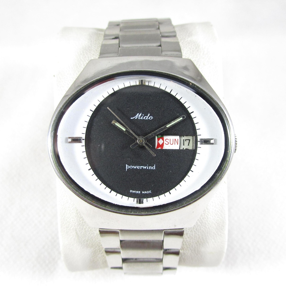 Original 100% Vintage MIDO POWERWIND Day Date Winding Swiss Wrist