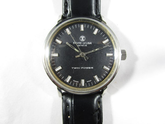 Original 100 Vintage FAVRE LEUBA GENEVE Twin Power Winding Swiss