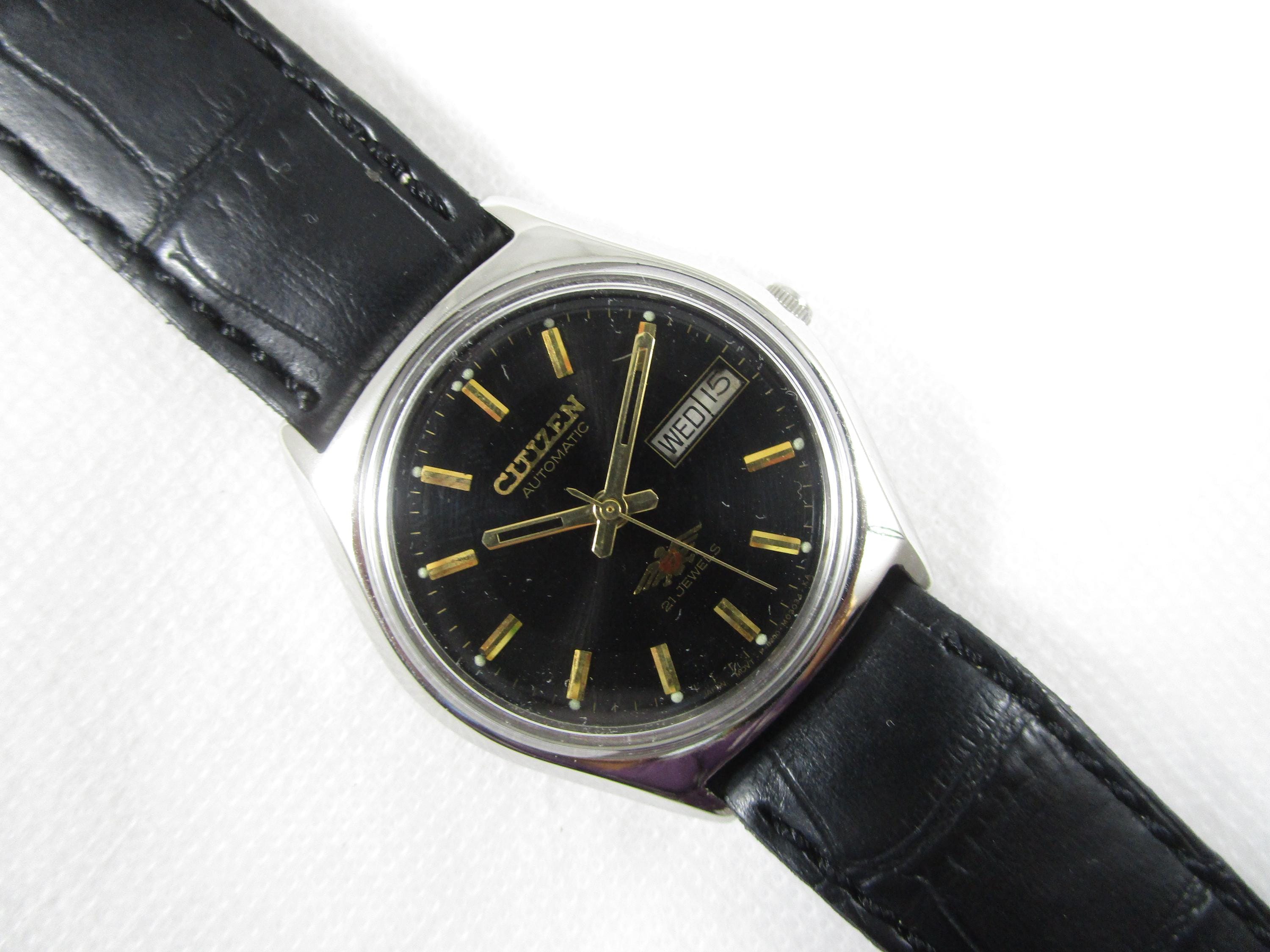 Vintage CITIZEN 21 JEWELS Automatic Day Date Japan Made Watch