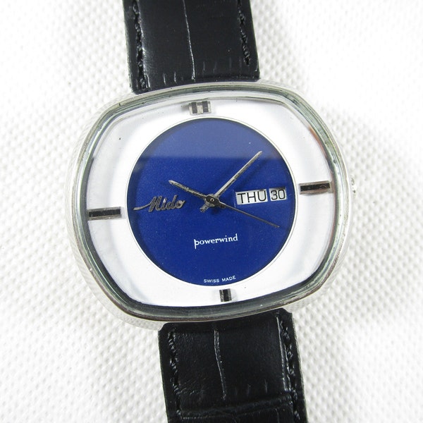 Original VINTAGE MIDO POWERWIND Day-Date Automatic Swiss Gent's Wrist Watch #Z731