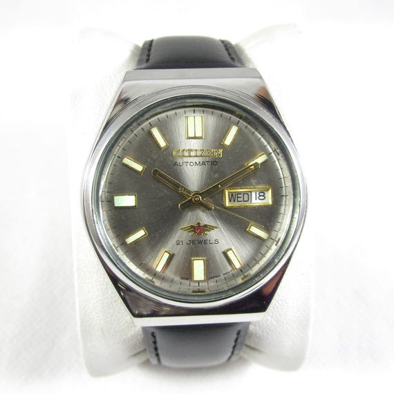 Vintage CITIZEN 21 Jewels Automatic Day Date Japan Made Watch