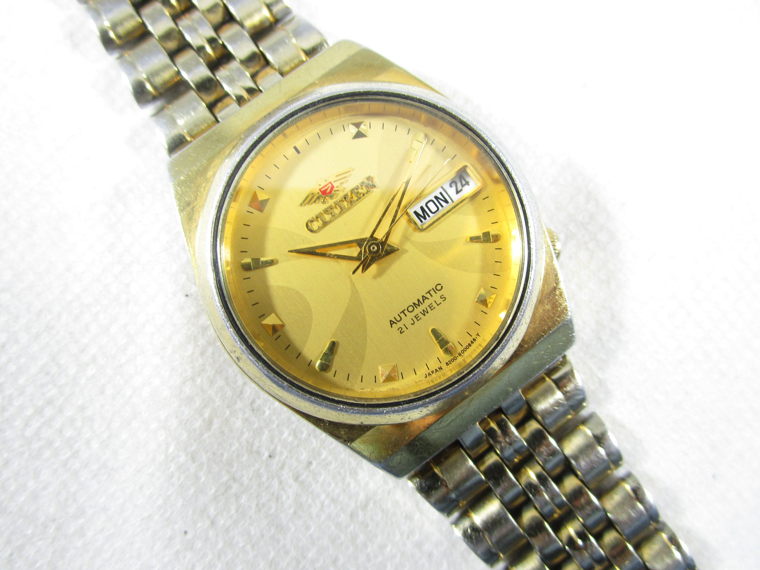 Buy Vintage CITIZEN 21 Jewels Automatic Day Date Japanese Wrist