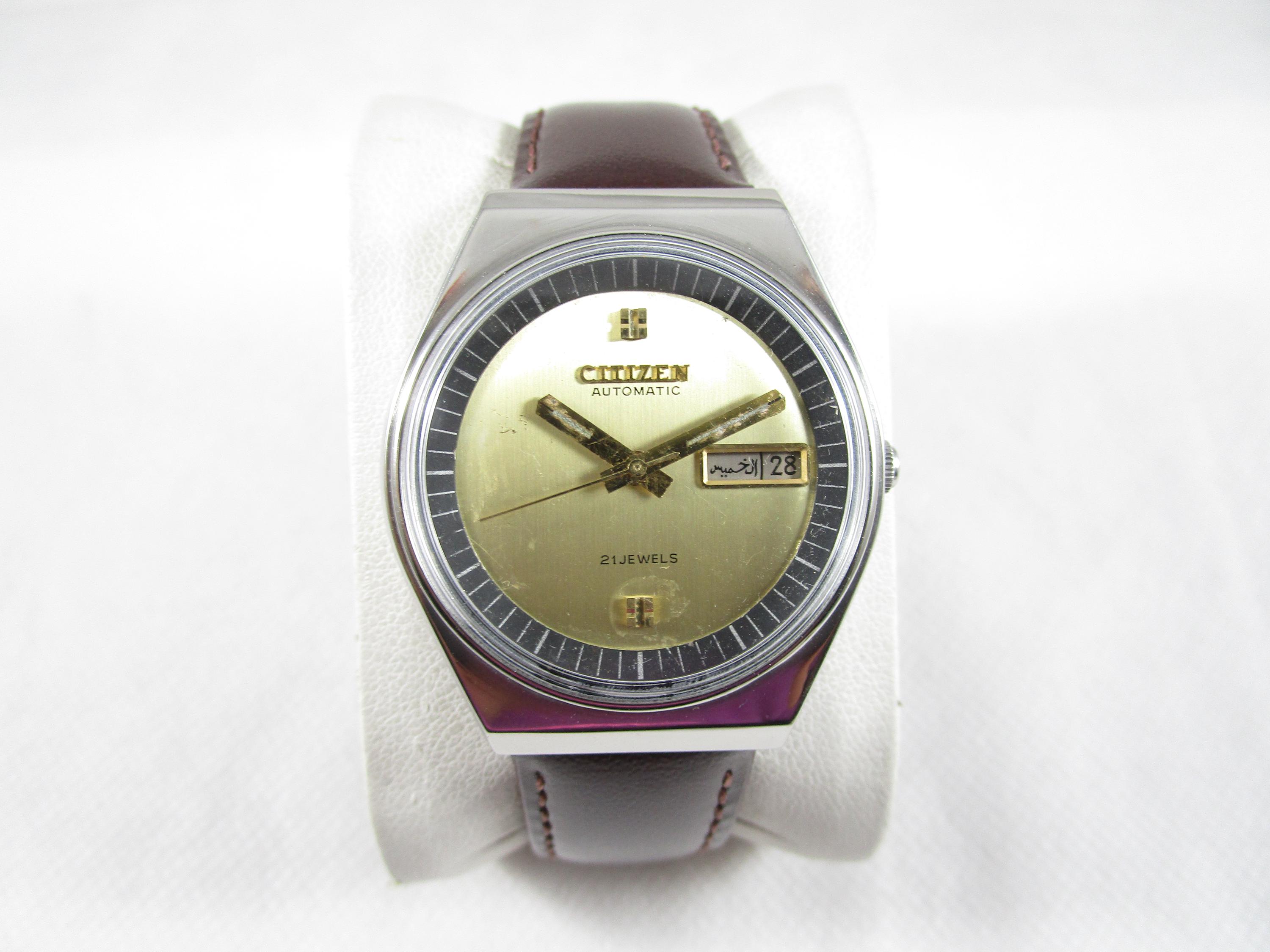 Vintage CITIZEN 21 Jewels Automatic Day Date Japan Made Watch