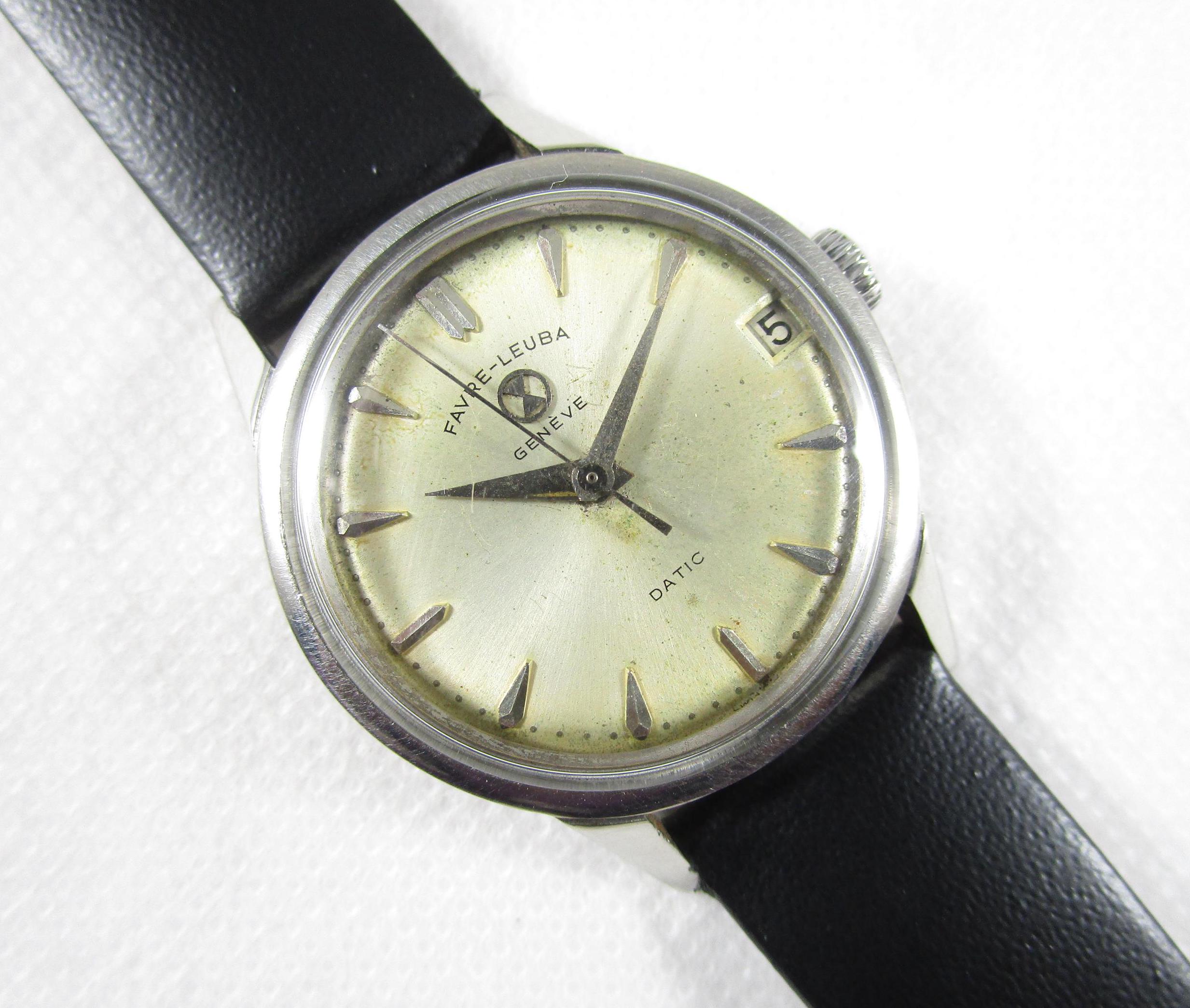 Original FAVRE-LEUBA Genève DATIC Hand-winding Date Swiss Made Pre