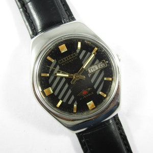 Op voorraad VINTAGE CITIZEN 21 JEWELS dag-datum automatisch Japans polshorloge #X674