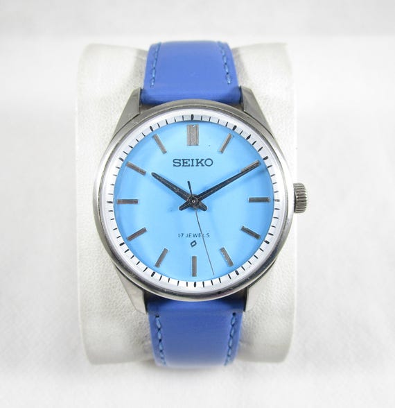 VINTAGE SEIKO 17 JEWELS Hand Winding Japan Made Wrist Watch#c434