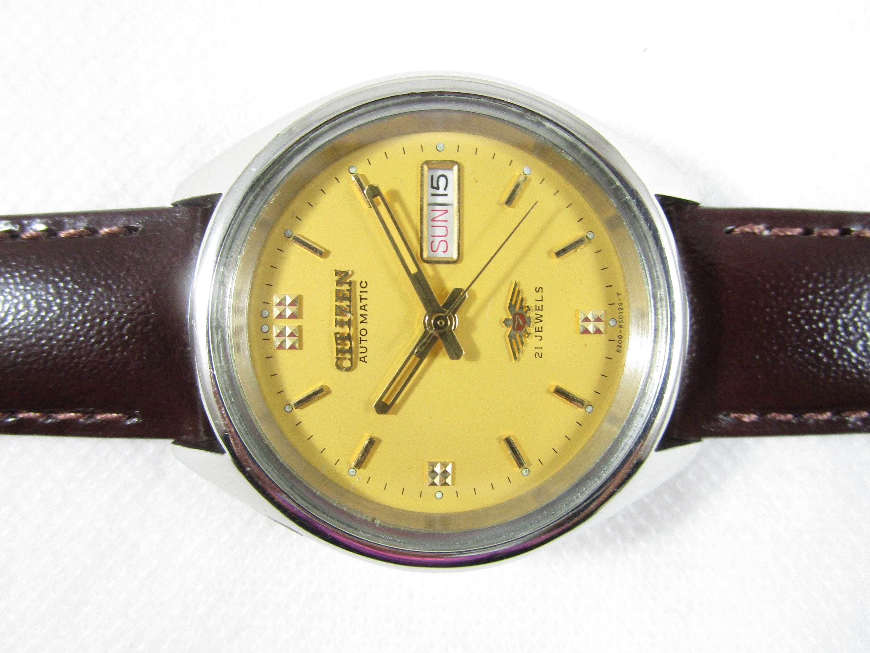 Vintage CITIZEN 21 Jewels Automatic Day Date Japan Made Watch