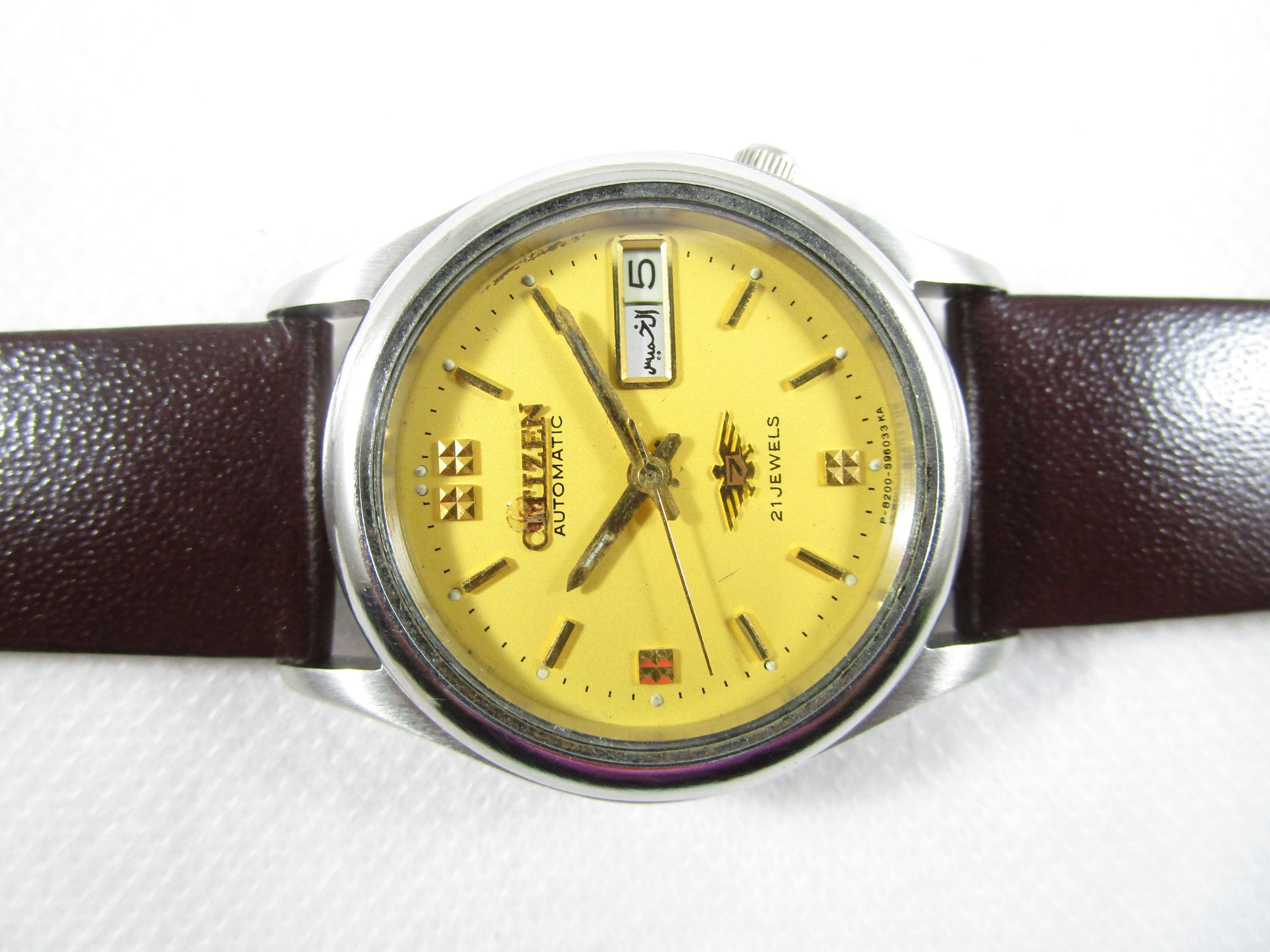 Vintage CITIZEN 21 Jewels Automatic Day Date Japan Made Watch