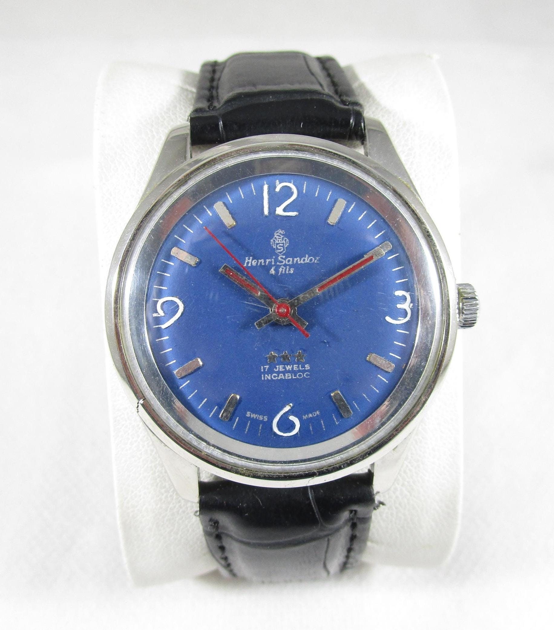 メンズ腕時計 ○1960年代スイス製Henri Sandoz & fils 手巻き腕時計 