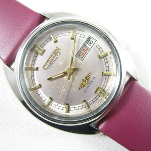 Original Vintage CITIZEN 21 Jewels Day-Date AUTOMATIC JAPAN Men&#39;s Watch #B182