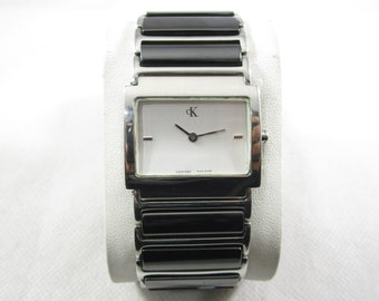 Vintage CK Calvin Klein K04281 Quartz Swiss made Steel #Z669