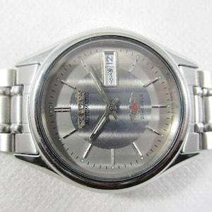 Original CITIZEN 21 JEWELS Día-Fecha Automático Japón Hecho Muñeca Reloj Vintage # D103
