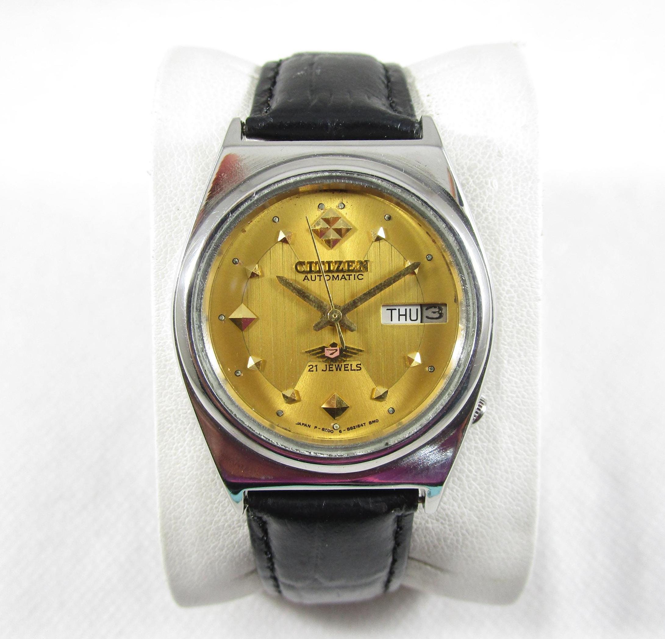Vintage CITIZEN 21 Jewels Automatic Day Date Japan Made Watch