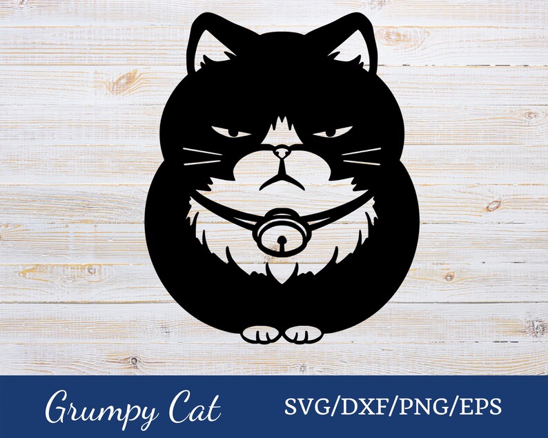 Cat svg grumpy cat svg angry cat svg cat clipart cat | Etsy