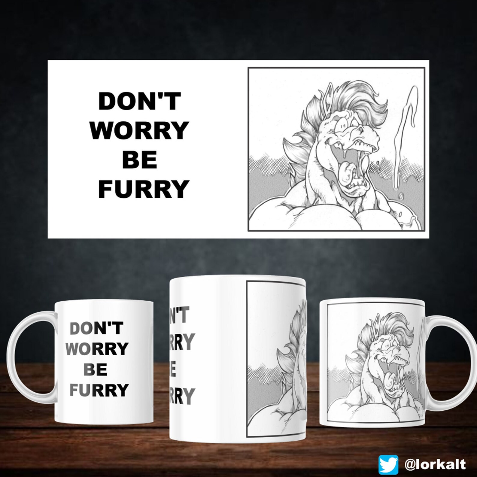 Furry Mug Furry Art Furry Fandom Lorkalt Furry Gift Mug Etsy