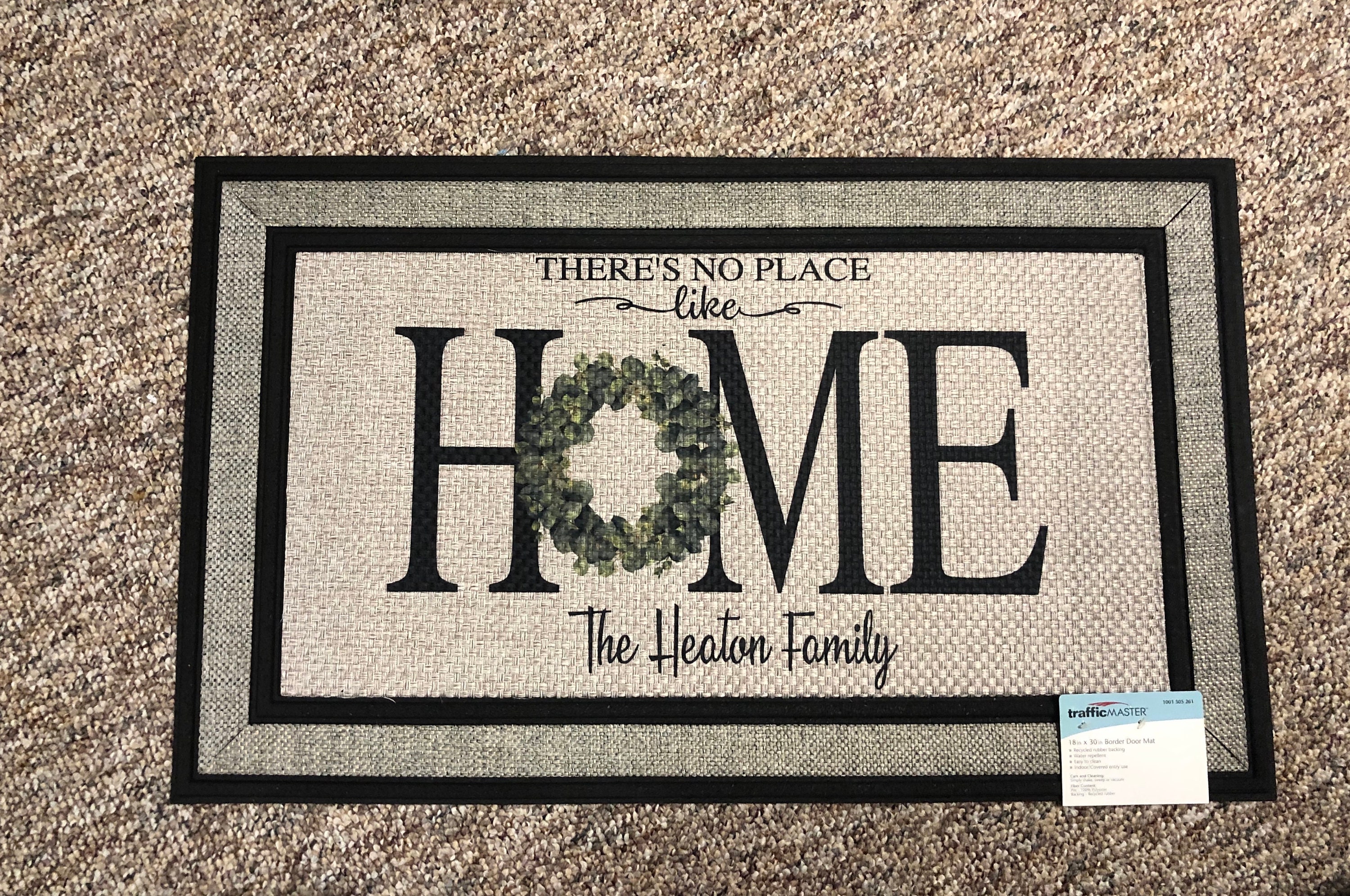 Personalized 18x30 mat// Saying Etsy