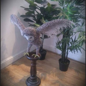 Life size Owl wire sculpture