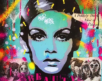 Graffiti art, street art, graffiti, art print, spray paint, urban art, art, collage art