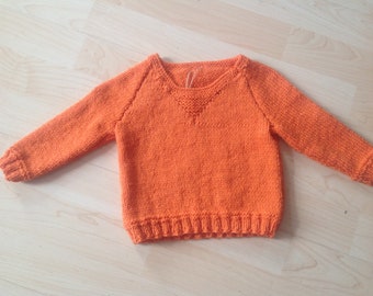3-6 months boys fox brown jumper