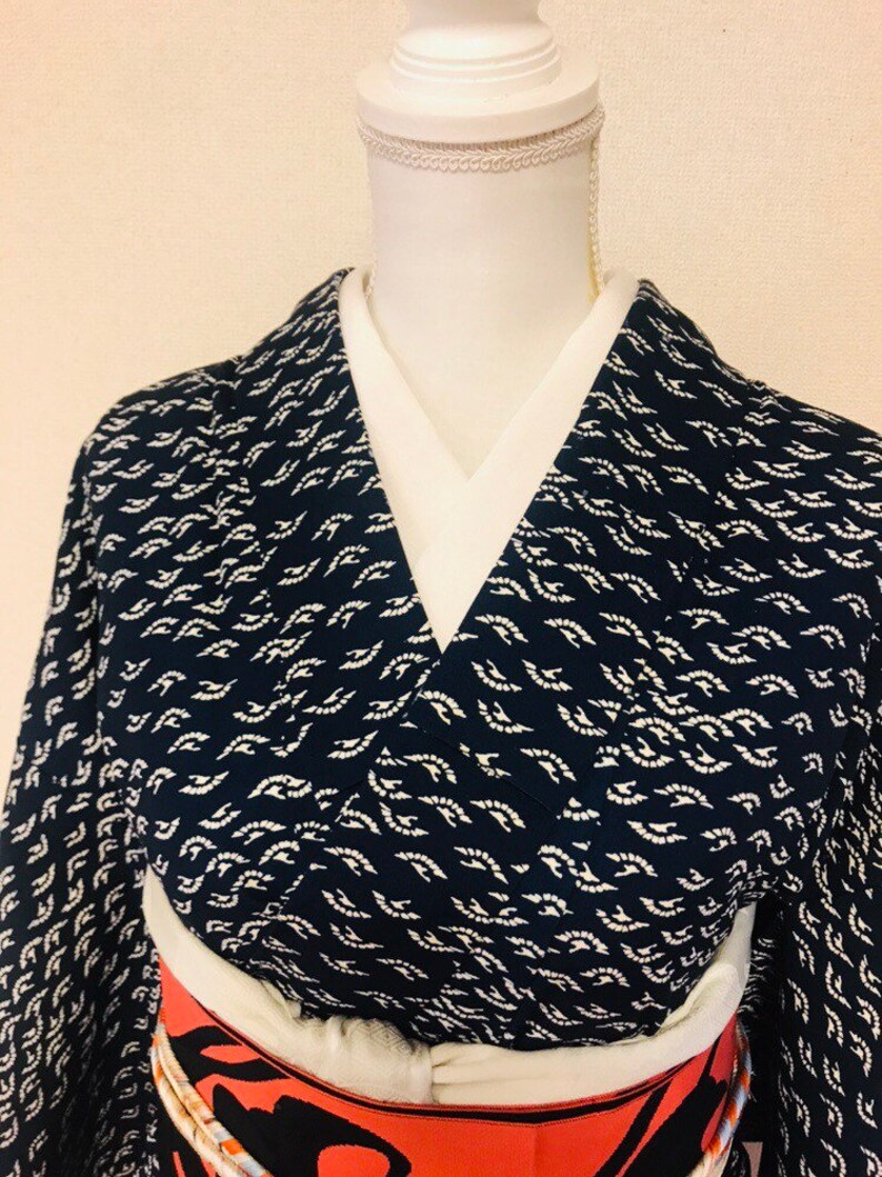 Vintage Blue kimono home cleaning