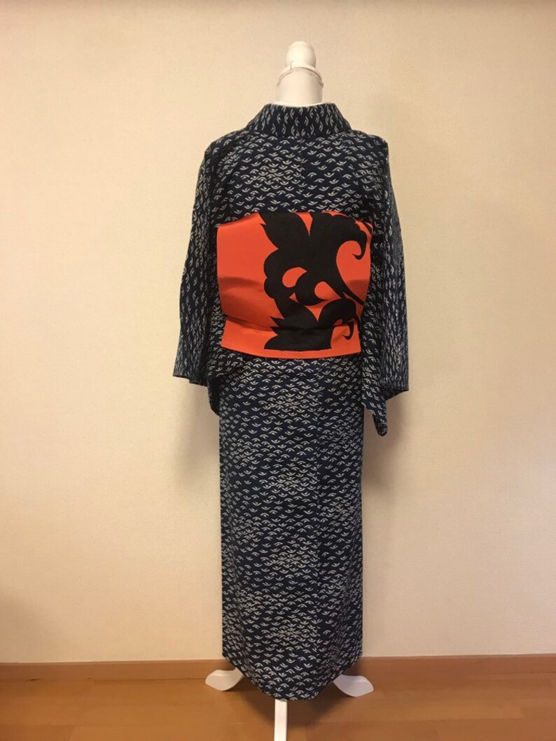 Vintage Blue kimono home cleaning