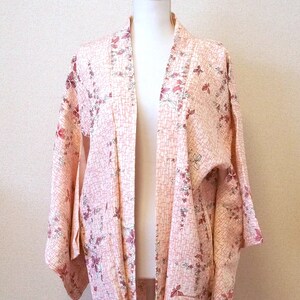 Pink cute flower Haori / Japanese kimono jacket | Etsy