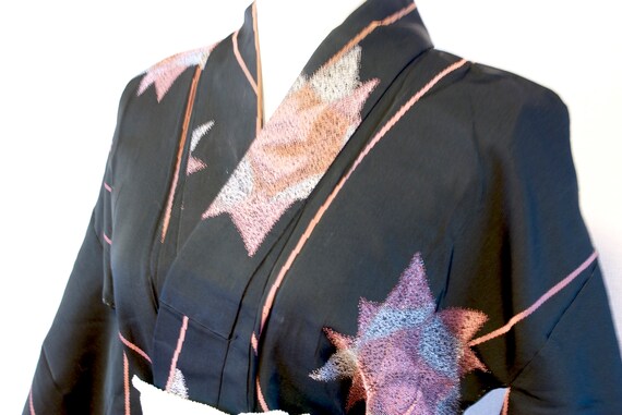 Antique kimono / Black vintage kimono