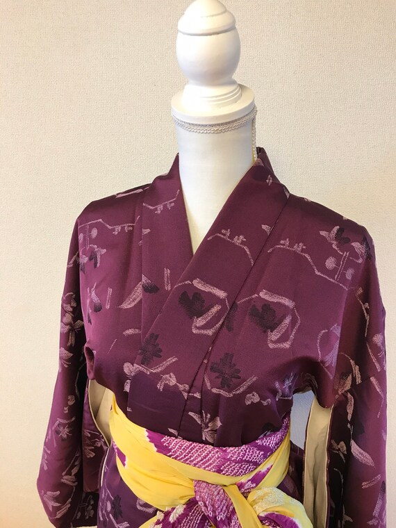 Purple antique kimono