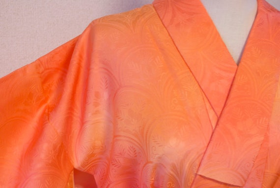 Orange iromuzi kimono, Vintage silk kimono , Japan