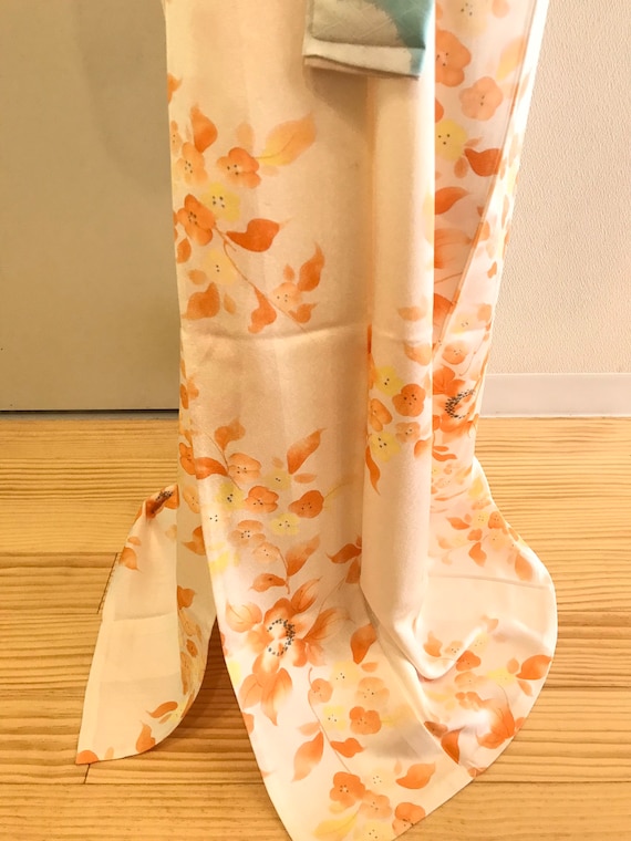 Orange kimono / Japanese kimono / kimono robe / J… - image 8