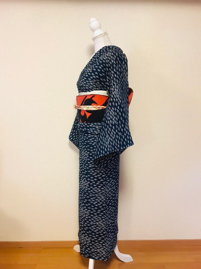 Vintage Blue kimono home cleaning