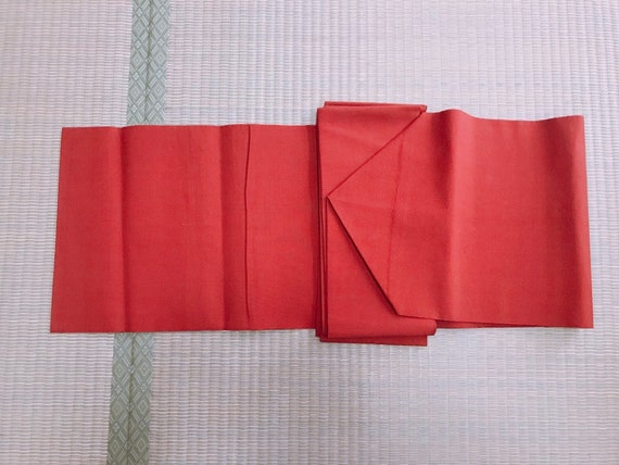 Brown red obi for kimono, nagoya-obi, kimonos, vi… - image 3