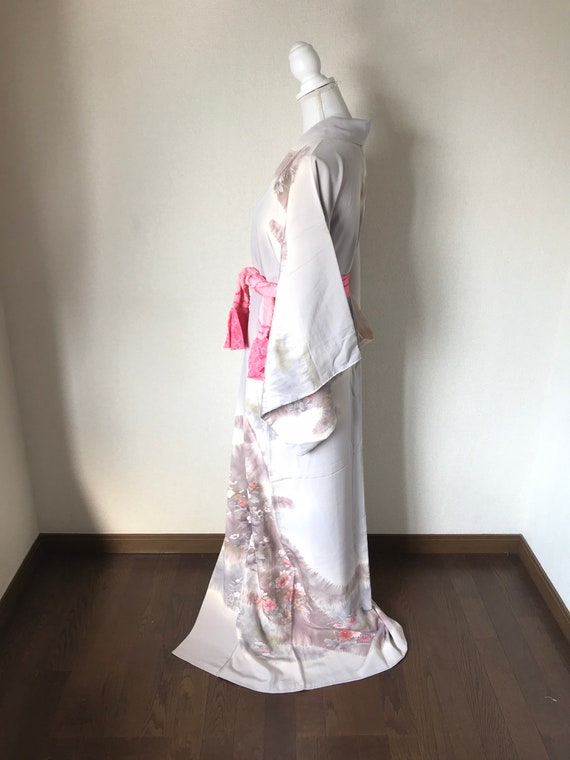 Japanese kimono/Kimono/ tsukesage / purple/vintag… - image 3