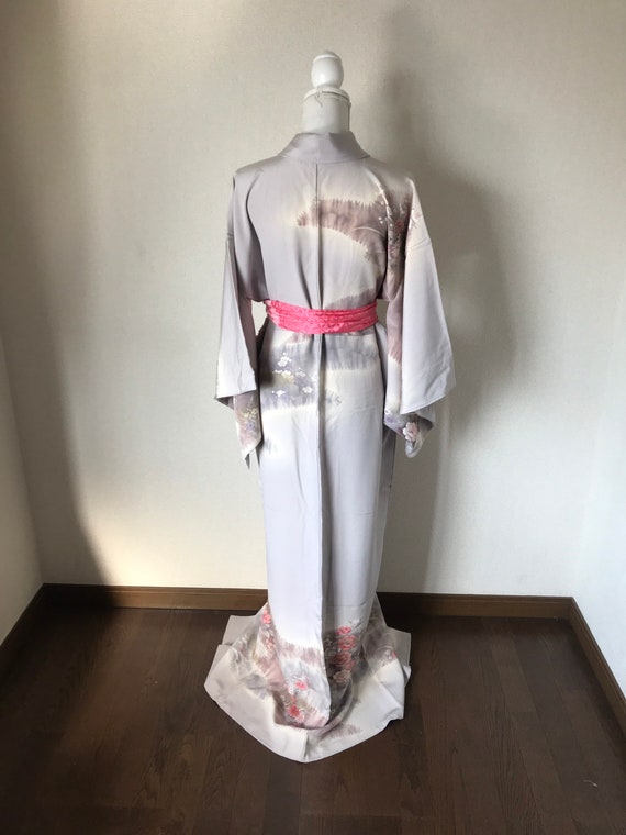 Japanese kimono/Kimono/ tsukesage / purple/vintag… - image 8