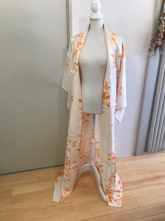 Orange kimono / Japanese kimono / kimono robe / J… - image 6