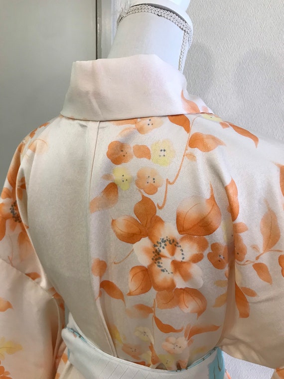 Orange kimono / Japanese kimono / kimono robe / J… - image 3