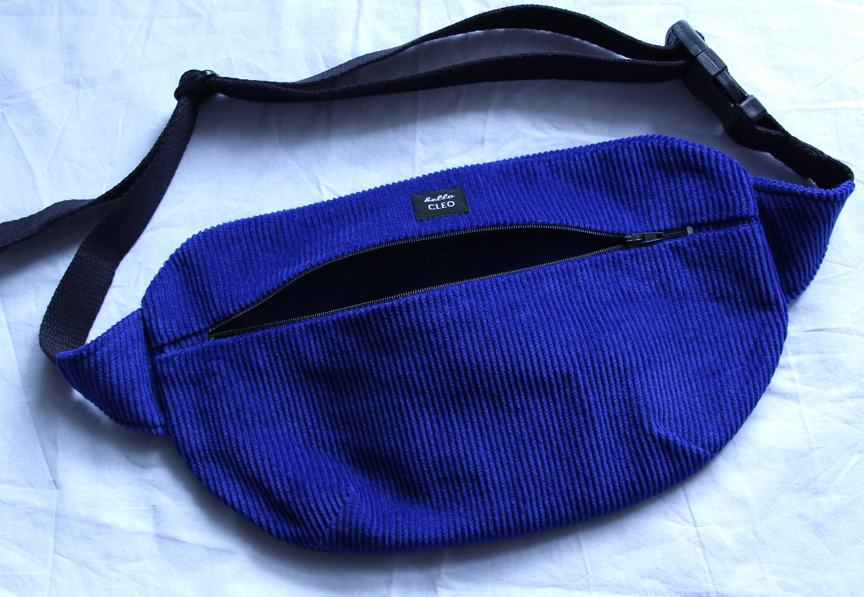 Belly bag • corduroy • cobalt blue • Bags & Purses Hip Bags 