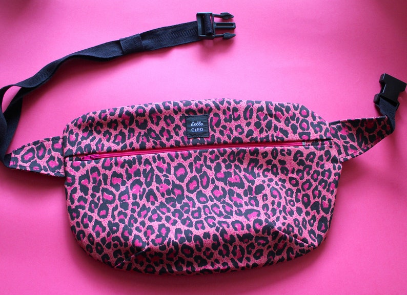 Pink Leopard Print Bum Bag Belt Bag Pink Print Festival Etsy UK