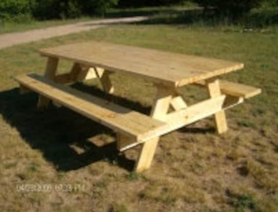 Picnic Table How To Plan Etsy