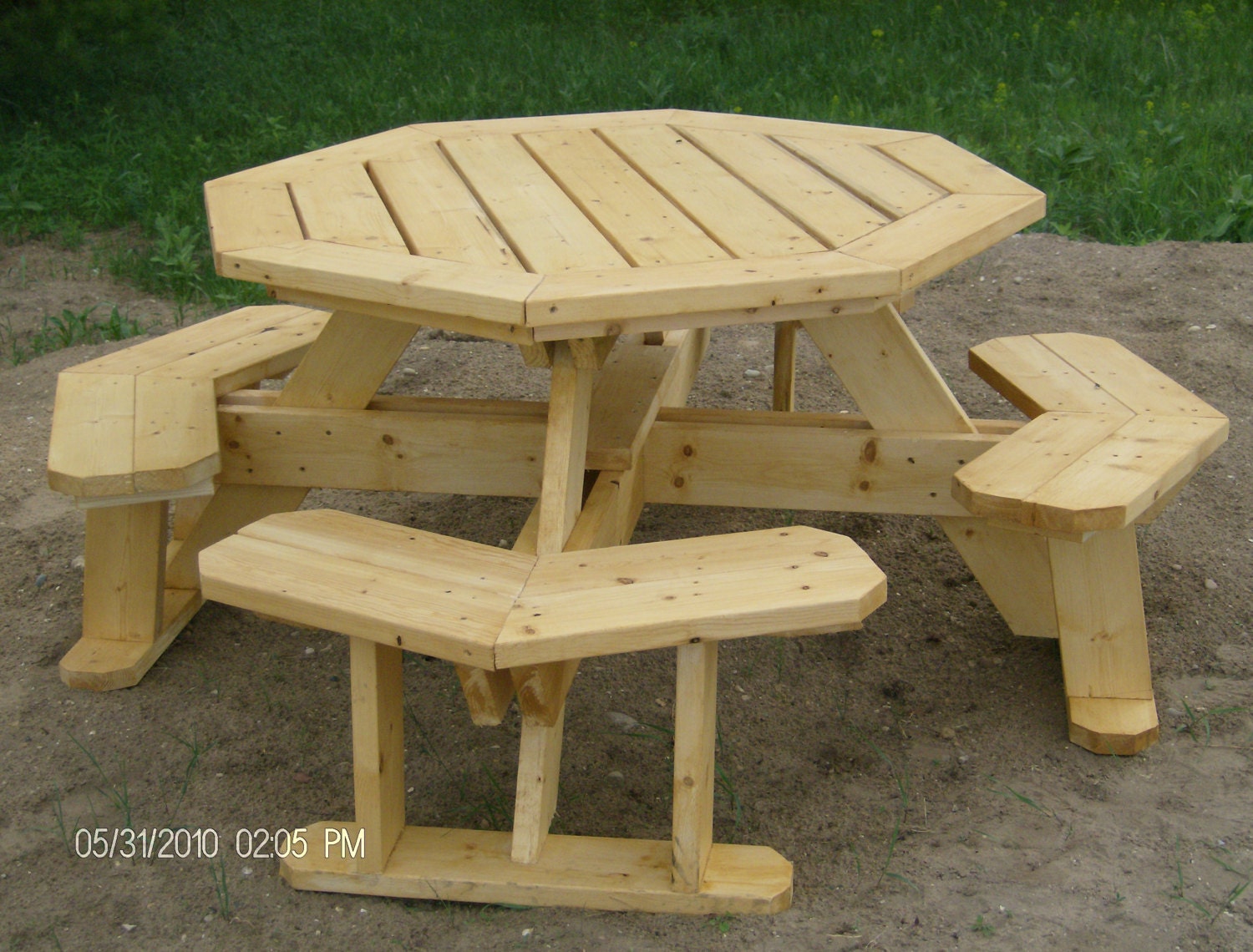 Deluxe Octagon Picnic Table How to Plan Etsy