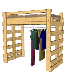 Multipurpose Bunk/Loft Bed Twin Sized How To Plan image 3