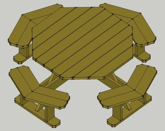 Traditional Octagon Picnic Table - How To Plan