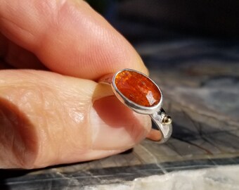 Rough Orange Kyanite Ring Size 8 12