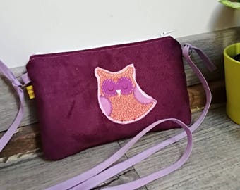 La pochette Moon, mon premier sac à main en suédine "chouette"