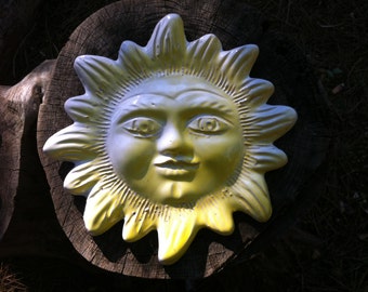 Sun with face ceramic figure | wall decor | Sardinia ceramics