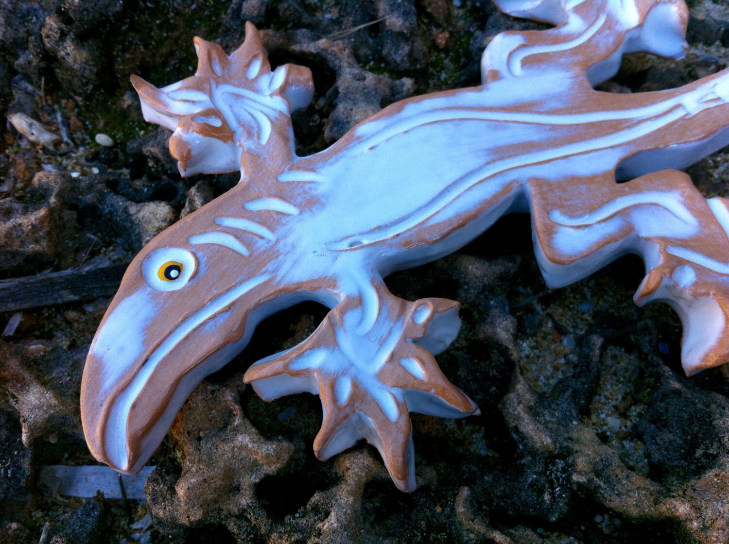 Gecko ceramic Hand Painted Glaze Ceramic Animal Small Etsy